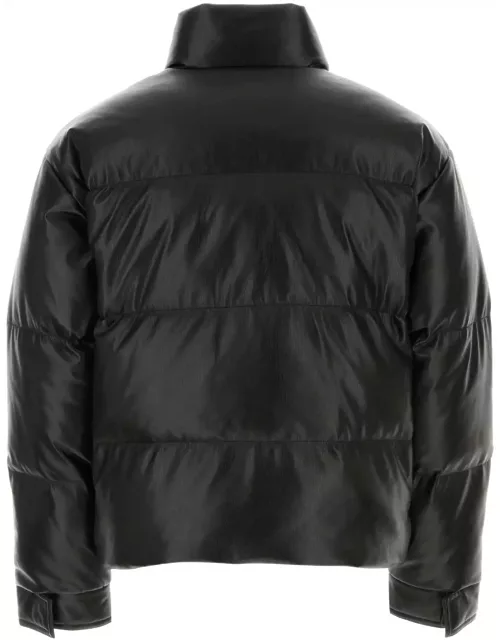 Nanushka Black Synthetic Leather Marron Down Jacket