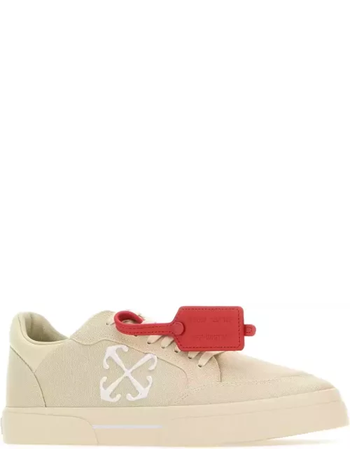 Off-White Sand Canvas New Low Vulcanized Sneaker