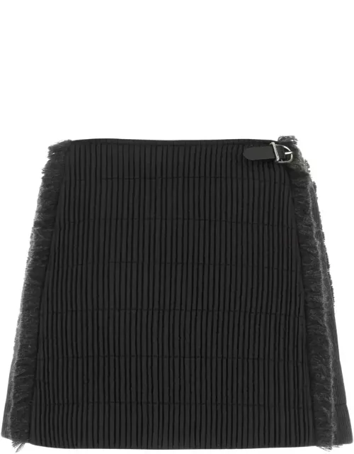 Durazzi Milano Black Stretch Polyester Mini Skirt