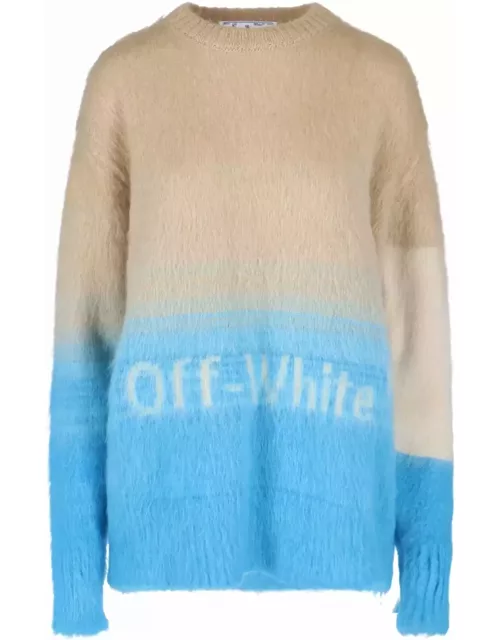 Off-White Multicolor Mohair Blend Sweater