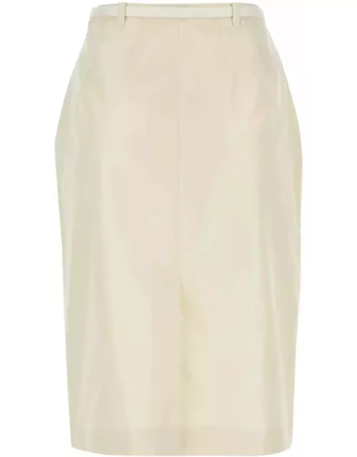Prada Ivory Faille Skirt