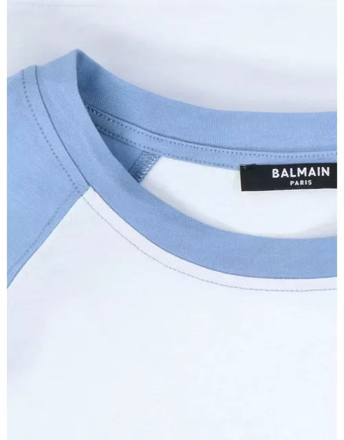 Balmain Logo Crop T-shirt