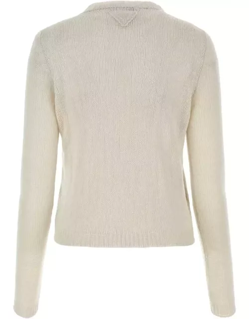 Prada Chalk Cashmere Sweater
