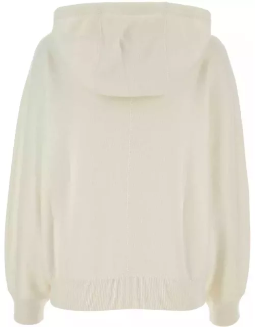 Prada White Stretch Cashmere Blend Sweatshirt