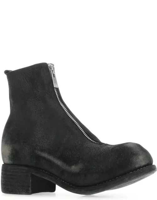 Guidi Black Red Suede Pl1 Ankle Boot
