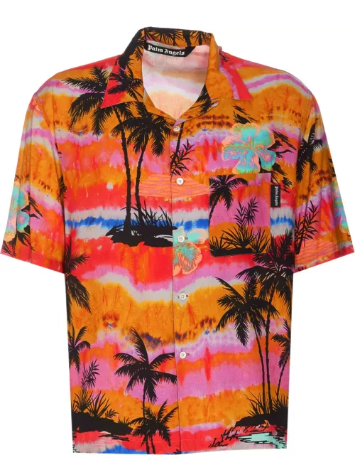 Palm Angels Printed Viscose Shirt