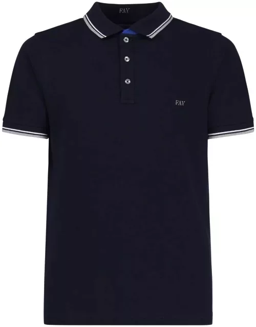 Fay Logo Embroidered Short-sleeved Polo Shirt