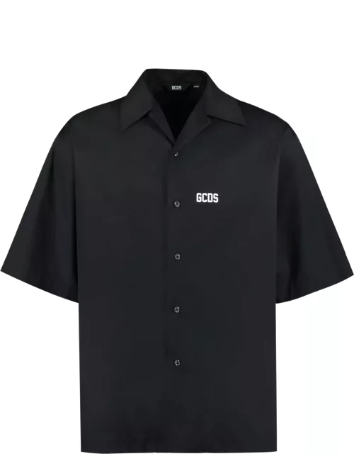 GCDS Short Sleeve Cotton Blend Shirt