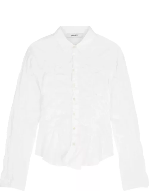 Gimaguas Lupa Smocked Cotton Shirt - White - M (UK12 / M)