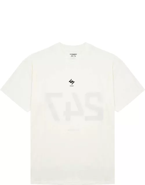 Represent 247 Logo-print Stretch-jersey T-shirt - White