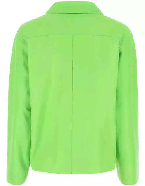 Loewe Fluo Green Leather Shirt