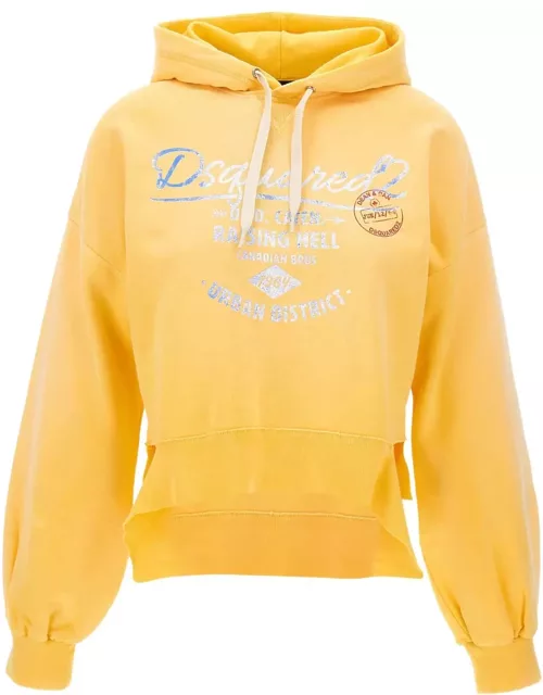 Dsquared2 relaxed Cropped Cotton Sweatshirt