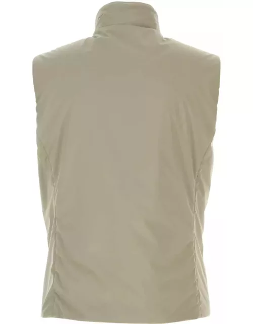 Moorer Sand Polyester Senio Sleeveless Jacket