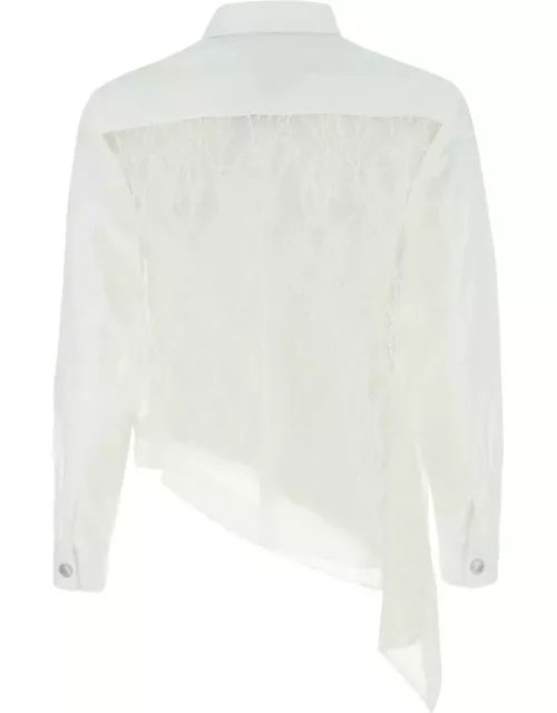 Koché White Cotton And Lace Shirt