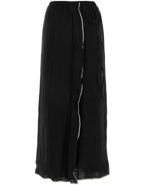 Baserange Black Linen Skirt