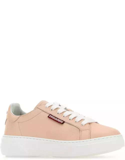 Dsquared2 Light Pink Leather Bumper Sneaker