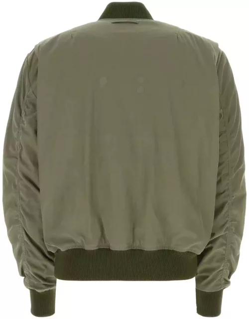 1989 Studio Army Green Polyester Bomber Jacket