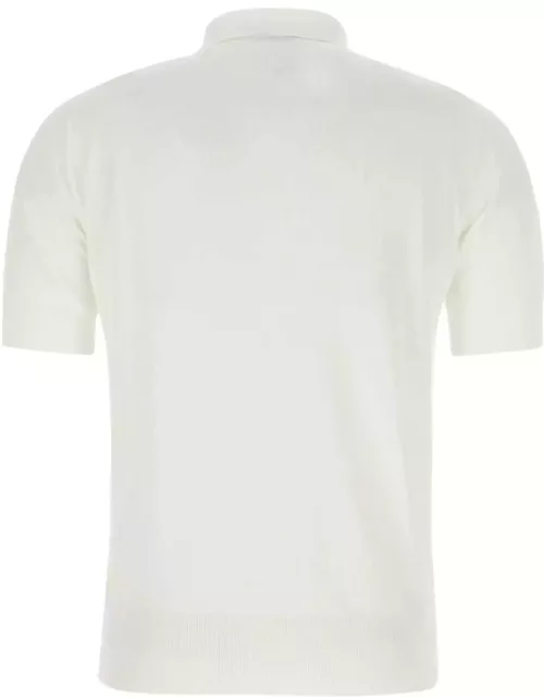PT01 White Cotton Polo Shirt