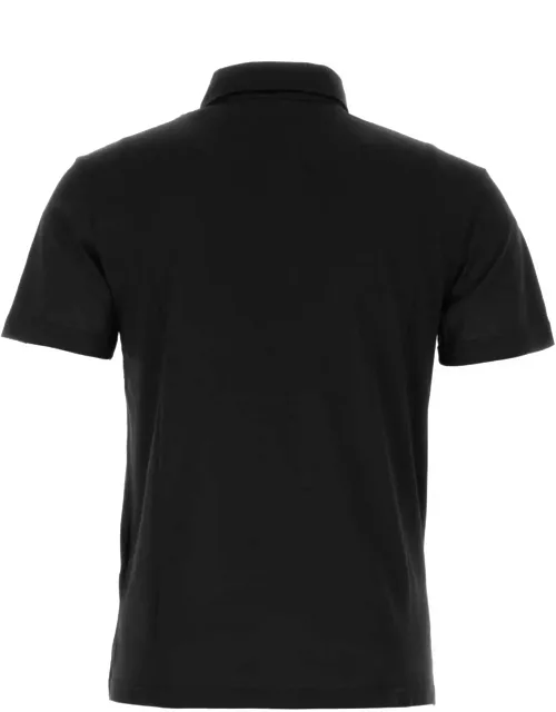 PT01 Black Cotton Polo Shirt