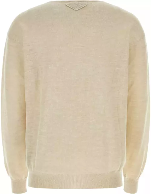 Prada Sand Cashmere Blend Sweater