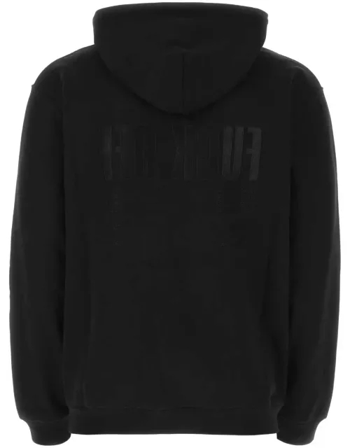 VTMNTS Black Stretch Cotton Sweatshirt