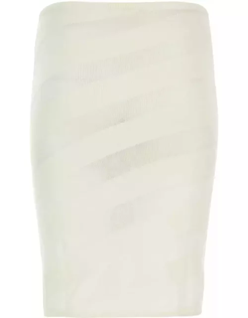 Gimaguas Ivory Viscose Blend Skirt