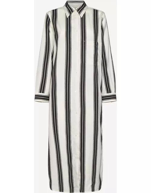 Totême Striped Cotton-blend Tunic Dres