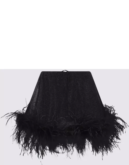 Oseree Black Mini Skirt
