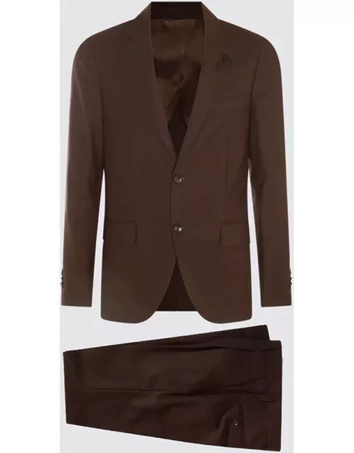 Lardini Brown Wool Suit