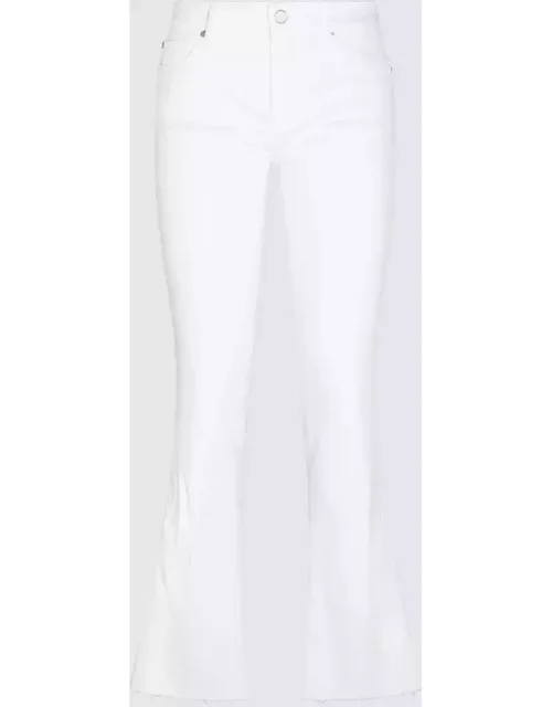 7 For All Mankind White Cotton Blend Jean