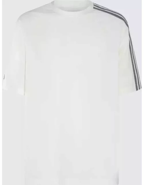 Y-3 White And Grey Cotton T-shirt