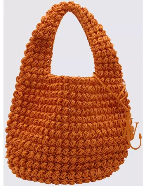 J.W. Anderson Orange Cotton Popcorn Basket Tote Bag