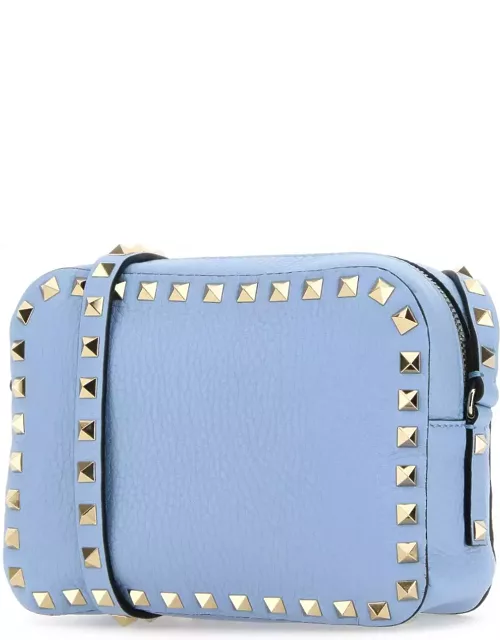 Valentino Garavani Light Blue Leather Rockstud Crossbody Bag