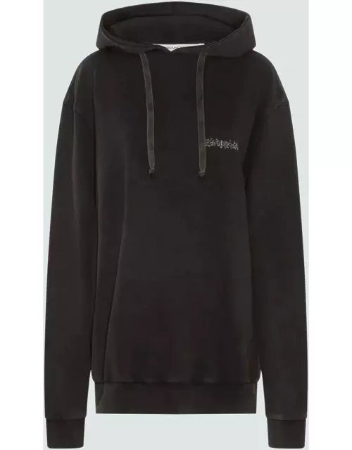Alessandra Rich Dark Grey Multicolour Cotton Sweatshirt