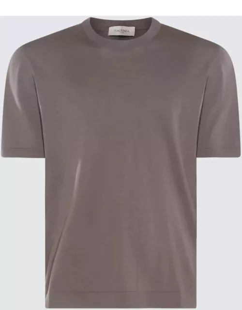 Piacenza Cashmere Stone Grey Cotton T-shirt