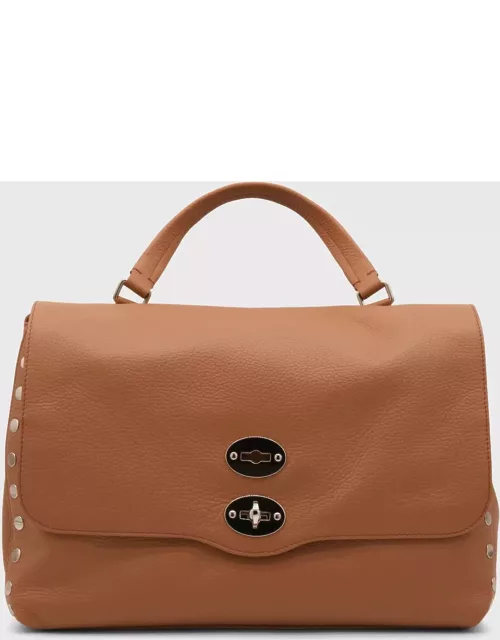 Zanellato Brown Leather Postine Day Top Handle Bag