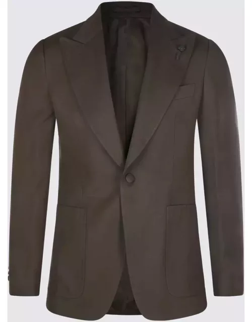 Lardini Brown Viscose Suit