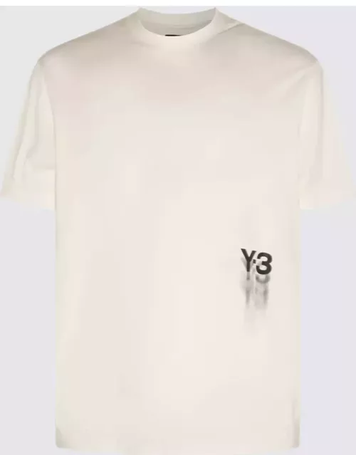 Y-3 Off White Cotton T-shirt