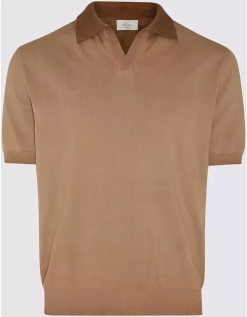 Altea Camel Cotton Polo Shirt
