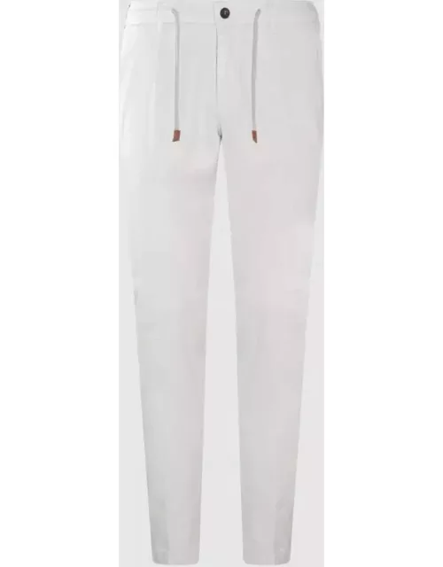 Eleventy White Cotton Pant