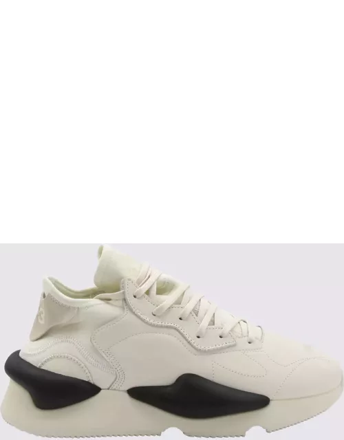 Y-3 Kaiwa Sneakers In Beige Leather