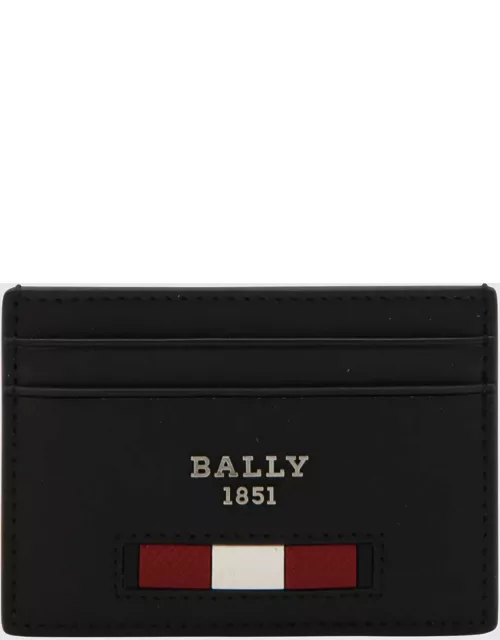 Bally Balck And Red Leather Cardholder
