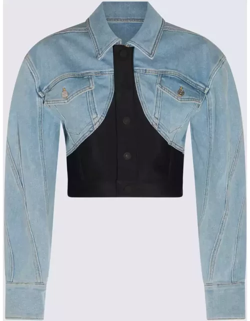 Mugler Light Blue Cotton Denim Jacket