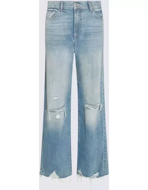 7 For All Mankind Blue Cotton Blend Scout Wanderlust Jean