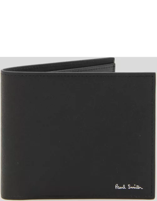 Paul Smith Black Multicolour Leather Wallet