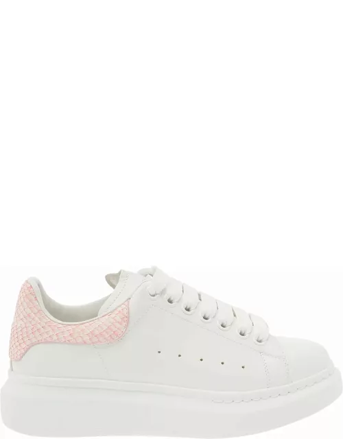 Alexander McQueen White Chunky Sneakers With Platform In Leather Woman