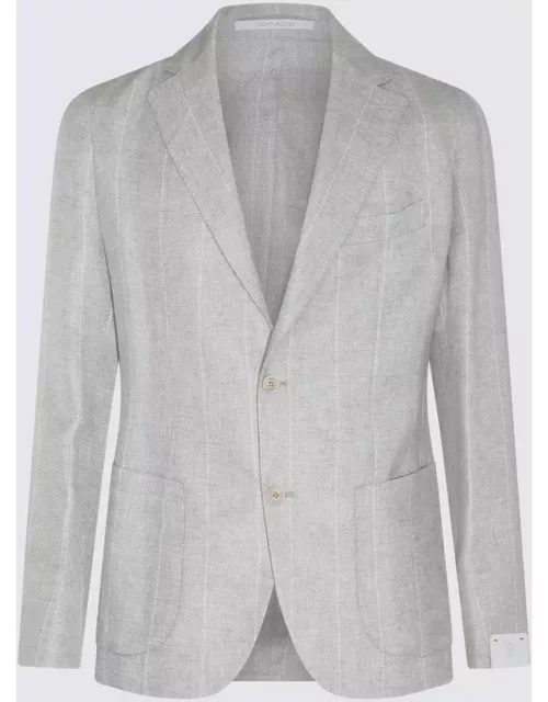 Eleventy Grey Linen And Wool Suit