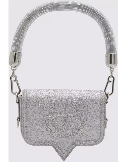 Chiara Ferragni Silver Glittery Shoulder Bag
