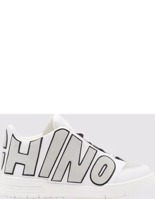 Moschino White Leather Logo Sneaker