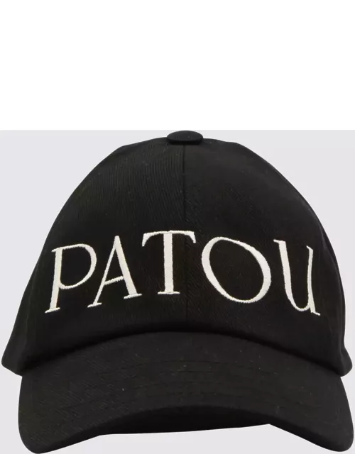 Patou Black And White Cotton Baseball Cap